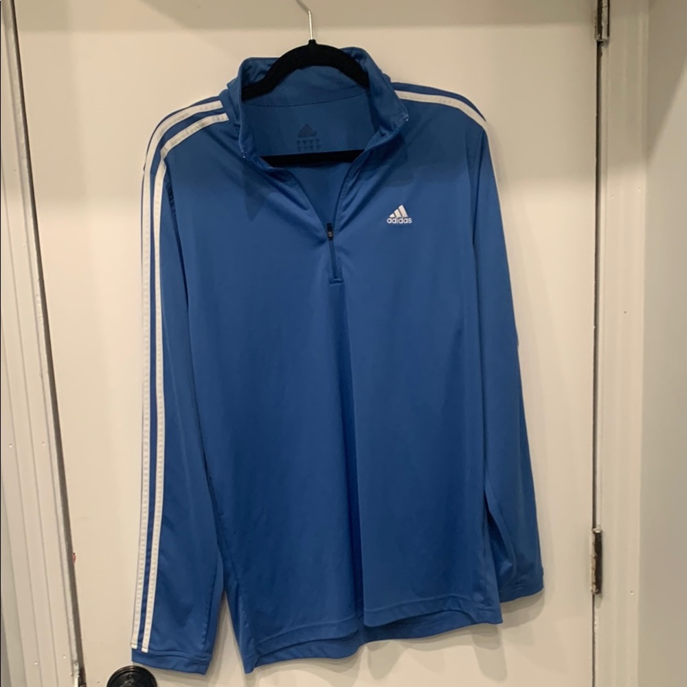 Adidas Blue Quarter-Zip Pullover